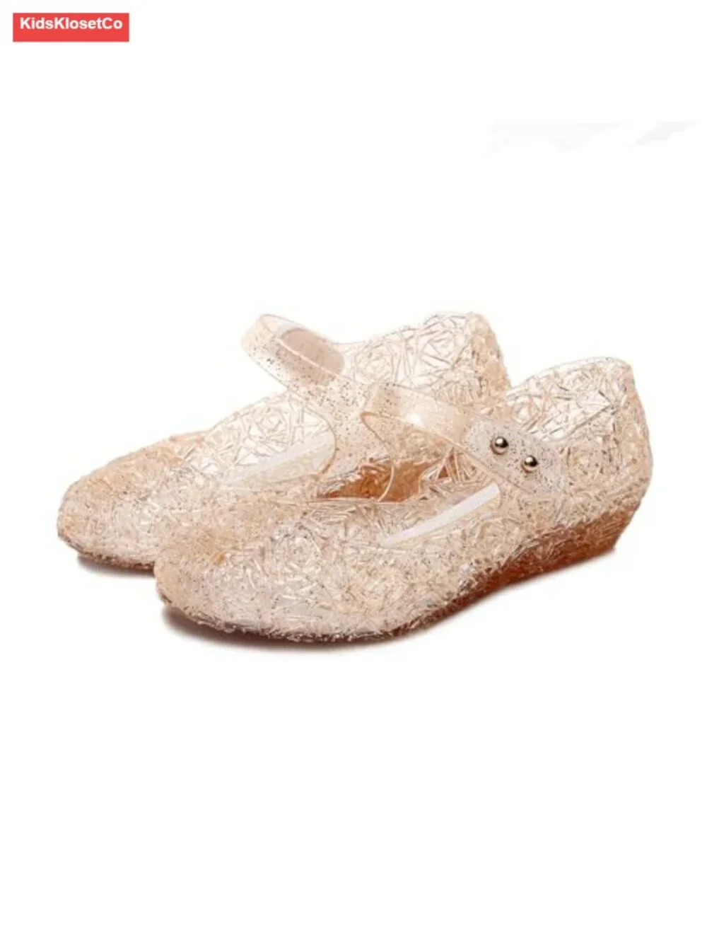 Princess Jelly Mary Jane Flats Dance Party Shoes with Velcro Closure
